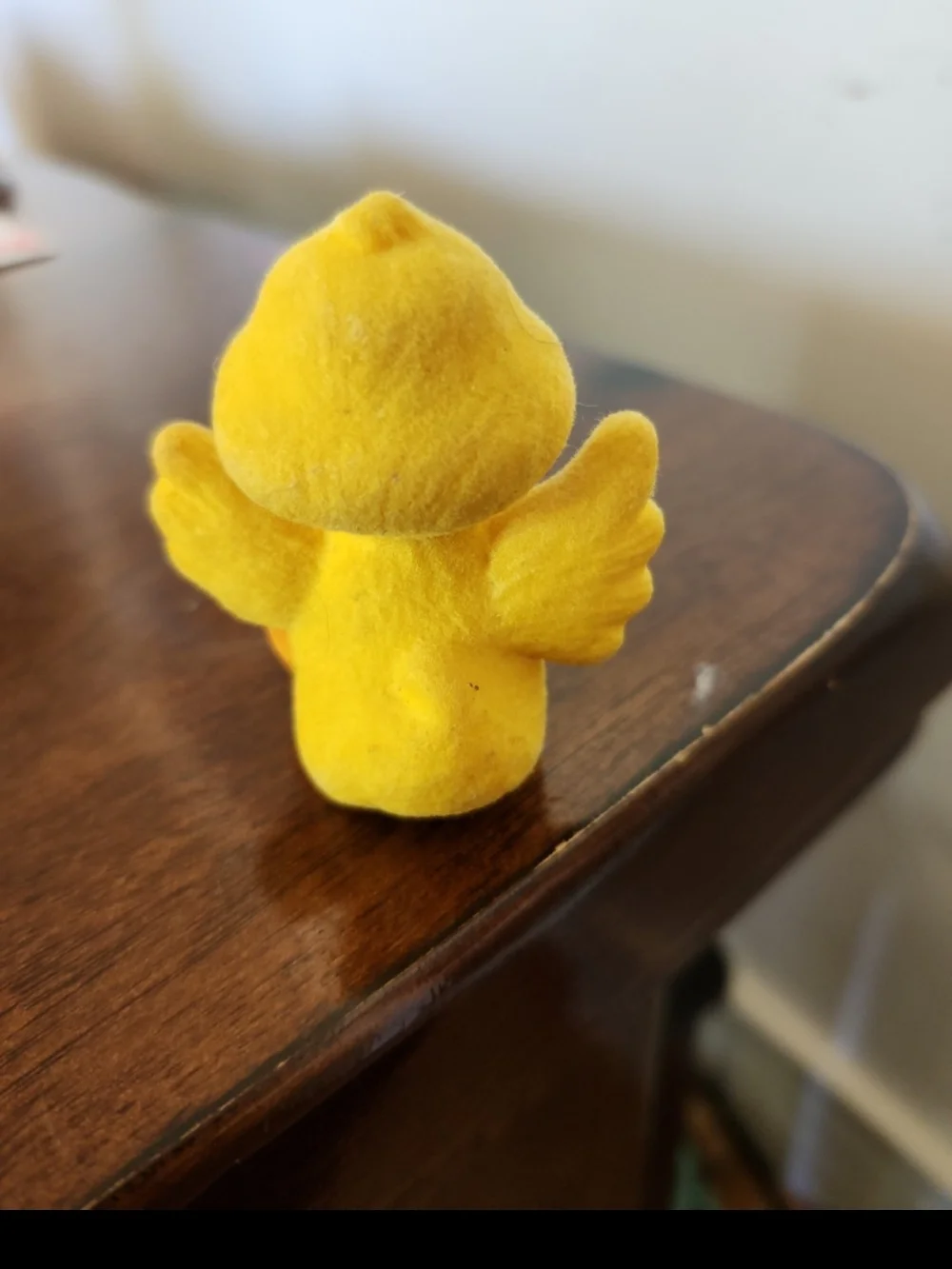 VINTAGE HALLMARK FLOCKED MINIATURE YELLOW DUCK EASTER FIGURINE